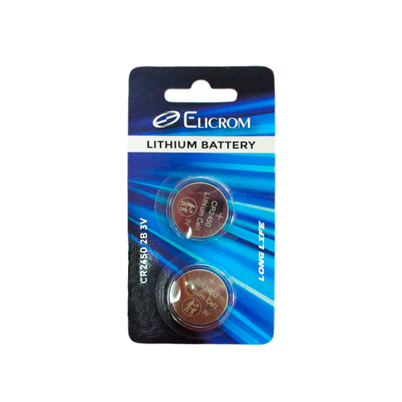 Batería Elicrom de botón CR2450 3V, pk/2