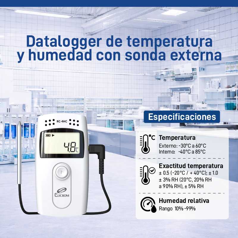 Datalogger de temperatura y humedad con sonda externa - Image 2