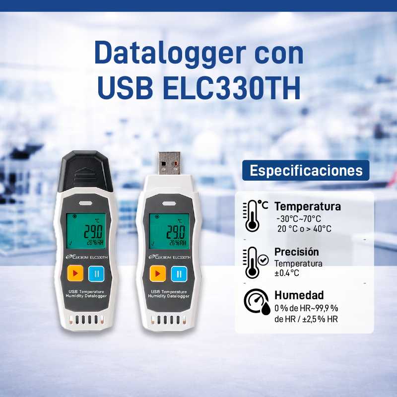 Datalogger con USB ELC330TH - Image 2