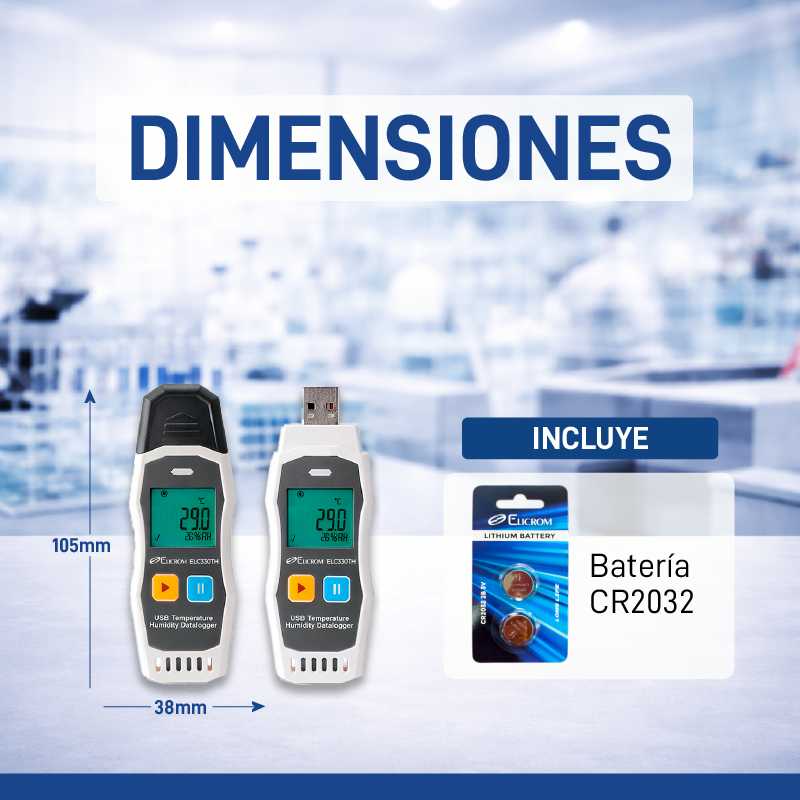 Datalogger con USB ELC330TH - Image 3