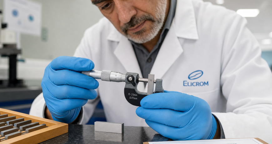 Calibracion de micrometros ELICROM Colombia