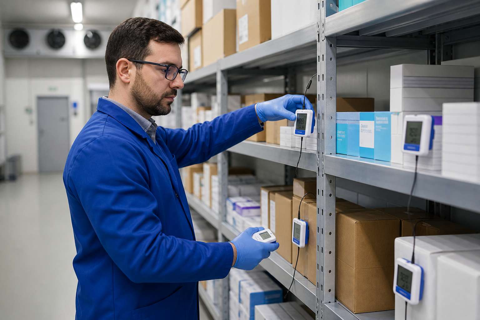 Técnico ELICROM realizando perfil termal / mapeo en bodega en Bogotá