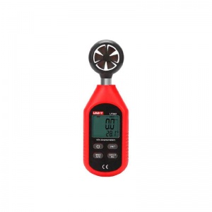 Mini anemómetro de velocidad del viento temperatura 
